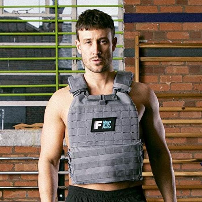 Обтяжувальний жилет Force Fitness 2 кг, чорний/Storm Grey, для фітнесу