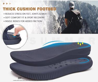 Чоловічі сандалі KuaiLu для трекінгу та відпочинку, ортопедичні, сині, розмір 42 EU