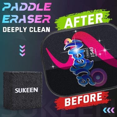 Набір пікбол-ракетки Sukeen: 2 ракетки з фібергласовою поверхнею. Підходить для чоловіків та жінок.