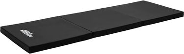 Складаний спортивний гімнастичний мат Miweba GM100 180x60x5 см, нековзкий, для фітнесу, йоги та тренувань, чорний
