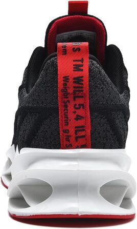 Кросівки для бігу та вулиці Frysen: дихаючі, для чоловіків та жінок, розміри 38-46 EU, білі (38 EU, чорний/червоний)