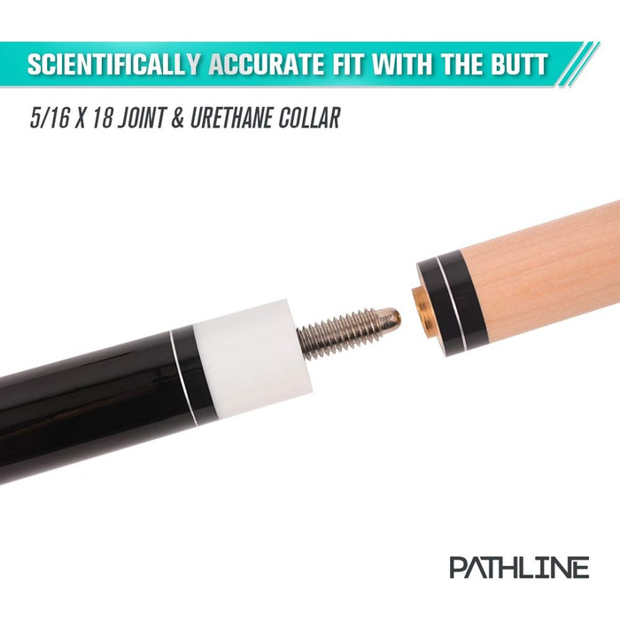 Набір для більярду Pathline PLN Billardqueue-Set, 147,3 см, канадський клен, кейс, білий/зелений