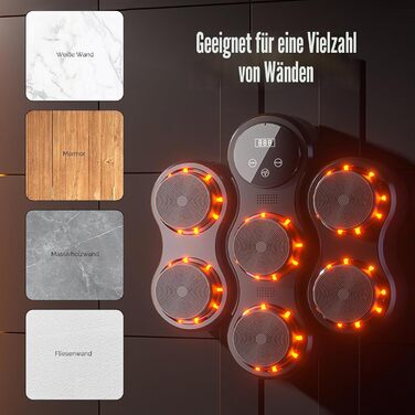 Музична машина Eznaobo для фітнесу: Bluetooth, 9 швидкостей, LED-дисплей, чорна
