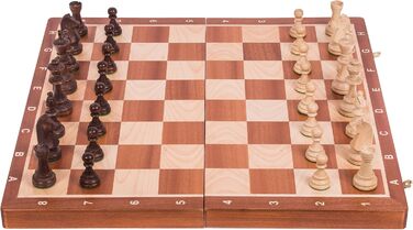Преміум шаховий набір з махагоні Square Pro Schach №6, дошка та фігури Staunton 6, дерев'яні