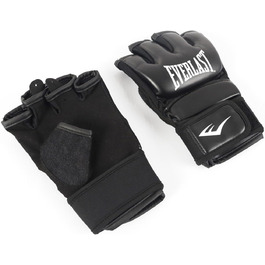 Тренувальні рукавички Everlast Core Everstrike MMA, чорні – для пращок та спарингу, гнучкі зони, посилені зап'ястя, подвійний липучковий замок – оригінальне обладнання Everlast, розмір M
