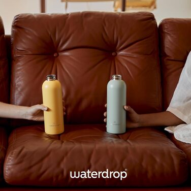 Термопляшка Waterdrop Edelstahl 600 мл з нержавіючої сталі: герметична, для газованих напоїв, без BPA, двостінна, для гарячих та холодних напоїв - для подорожей, офісу, фітнесу