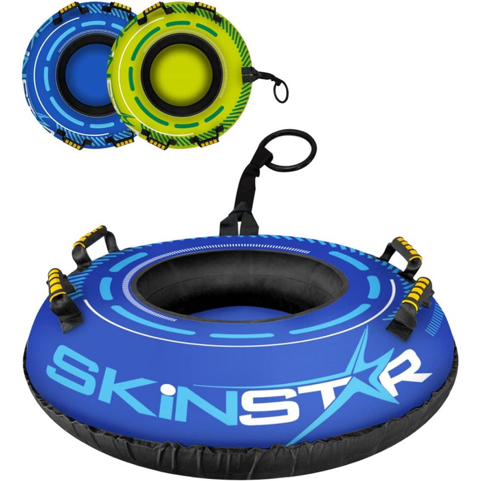 Сноутюбінг SkinStar Cross 70 см, надувні санки-коло для снігу, сині