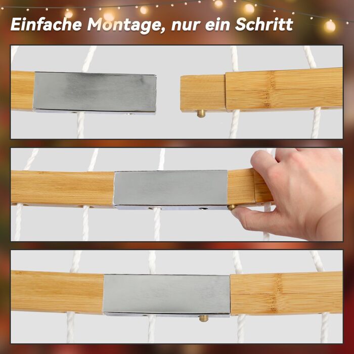 Гамак для двох Bathonly, 3 м, двобокий, джинсовий, до 204 кг