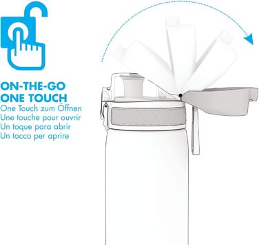 Фляга Ion8 Trinkflasche: витокозахисна, з зручним клапаном, BPA-free, для спорту та подорожей, рожево-морська