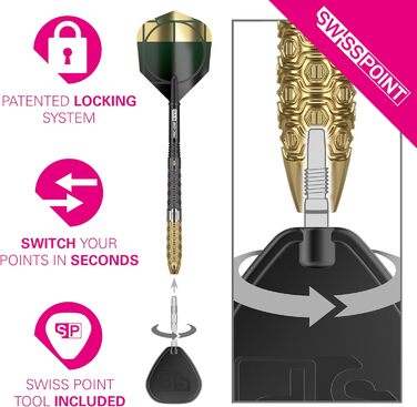 Дротики Target Darts Cult Envy 90% вольфрамові з сталевим вістрям, набір Swiss Point