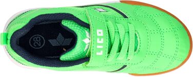 Дитячі спортивні зальні черевики Lico Sloan для занять спортом (28 EU, зелено-морські, білі)