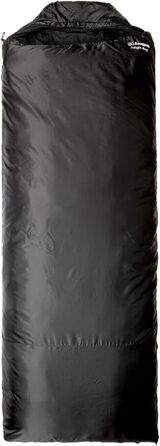 Сплячий мішок Snugpak Jungle Bag WGTE з вбудованою москітною сіткою - Легкий, гігієнічний спальний мішок та універсальний ковдр - для кемпінгу та експедицій у тропічних умовах (Чорний, права блискавка)