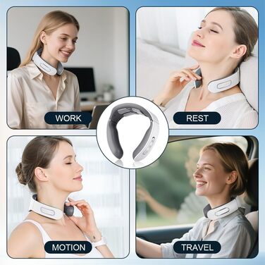 Масажер для шиї 11-в-1 з підігрівом, 6 режимів та 9 рівнів інтенсивності. Для розслаблення шиї вдома, в офісі, у подорожах.