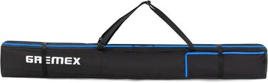 GREMEX Skitasche: Водонепроникний мішок для лиж на 1 пару - міцний та ергономічний, аксесуари для лиж (блакитний + жовтий, чорний + синій, 180 см)