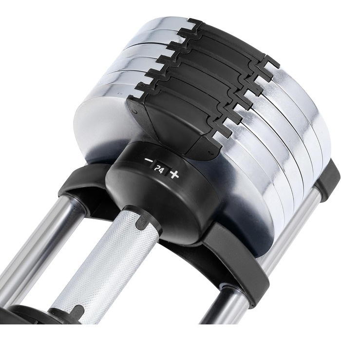 Регульована гантель - гантель з підставкою, компактна гантель для жінок та чоловіків, тренування та фітнес вдома, 6 рівнів ваги 2-24 кг