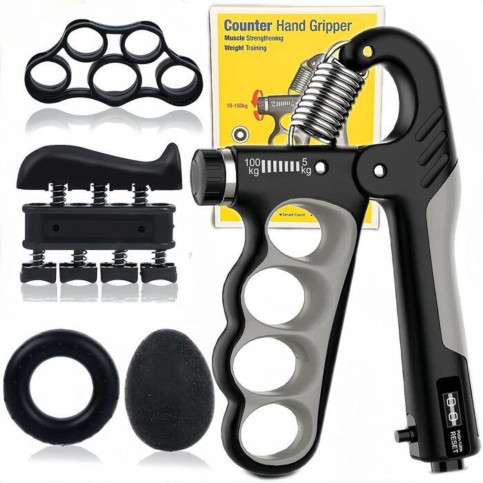 Handtrainer Fingertrainer: Розширювач для рук та передпліч (5-100 кг), тренажер для пальців, масажні м'ячики для реабілітації кисті