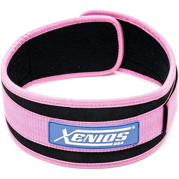Жіночий атлетичний пояс Xenios USA 4 дюйми Ergo WOD, 80 см, рожевий, XS