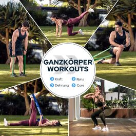 Стрічки для кроссфіту Klimmzugband: набір для силових тренувань, кроссфіт, фітнес, реабілітація, тяга, розтяжка. Преміум якість, чорний, червоний, жовтий (#3)