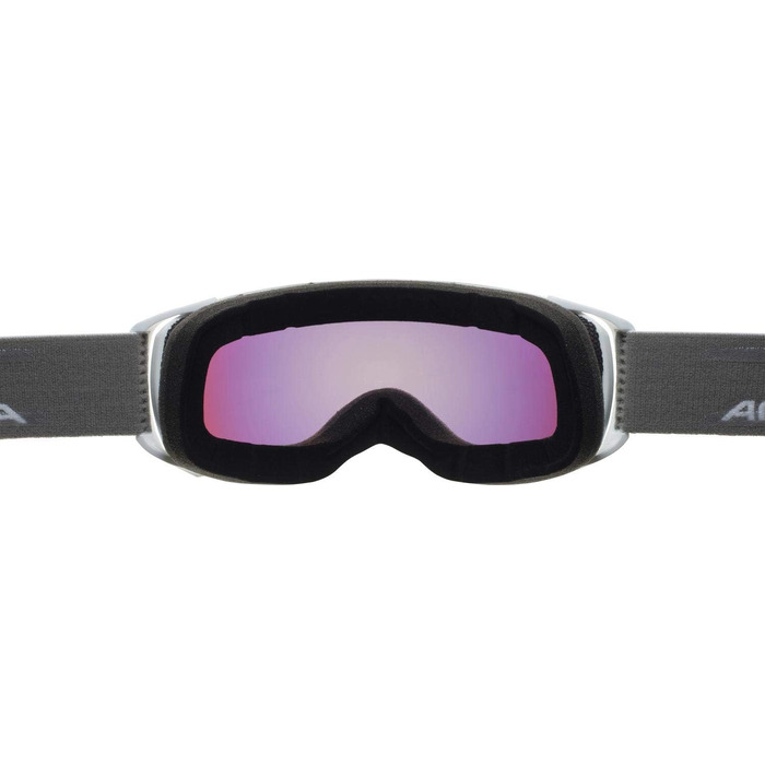 ALPINA ESTETICA Q – Дзеркальна поляризована лижна маска OTG для дорослих, 100% UV-захист, біла, універсальний розмір