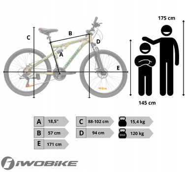 Гірський велосипед IWOBIKE Moro, рама 18,5