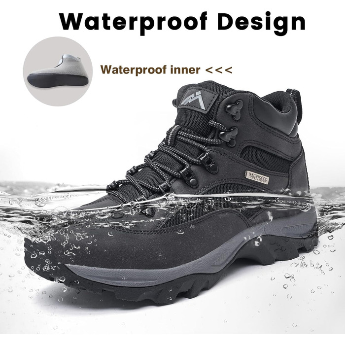 Чоловічі водонепроникні черевики CC-Los для хайкінгу та трекінгу, розмір 40-48 EU, чорний колір