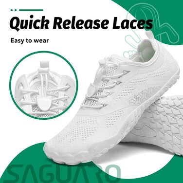 Кросівки SAGUARO Unisex для трейлраннінгу та фітнесу, білі з квітковим принтом, розмір 45 EU