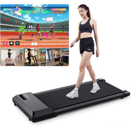 Доріжка для ходьби DeerRun Raceable, домашня бігова доріжка до 136 кг, керування через додаток, бігова доріжка під стіл з ІІ-супроводом та мультигравцем