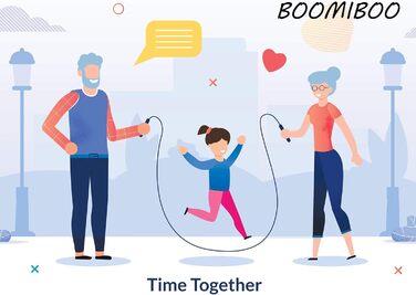 Скакалка BOOMIBOO з регулюванням, швидка, з підшипниками, для жінок, чоловіків, дітей, фітнесу та схуднення, чорна