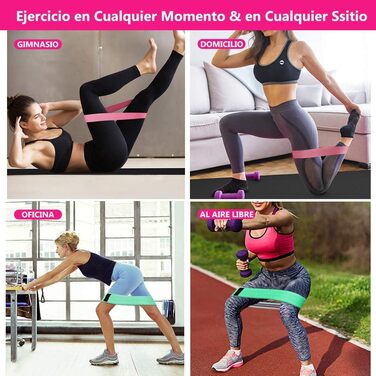 Еластичні гумові стрічки для фітнесу Gluteos (3 рівні) для сідниць, рук, йоги, пілатесу та кроссфіту. Розтяжка стегон.