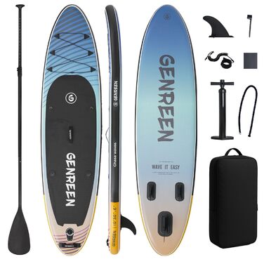 Надувний SUP-борд (Stand Up Paddle Board) 335x86 см для дорослих, з аксесуарами. SUP-борд з кріпленням для камери, 3 фінами. Ocean Dusk 305x76 см.