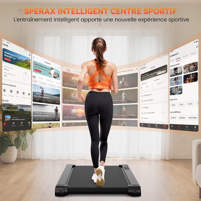 Біговий тренажер Sperax 3-в-1 з Bluetooth, пультом керування та віброплатформою (0.3-6 км/год)