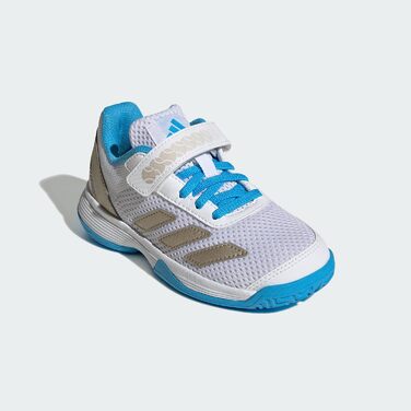 Дитячі тенісні кросівки adidas Courtflash Comfort Closure для дітей, 35 EU, білий/аквамарин