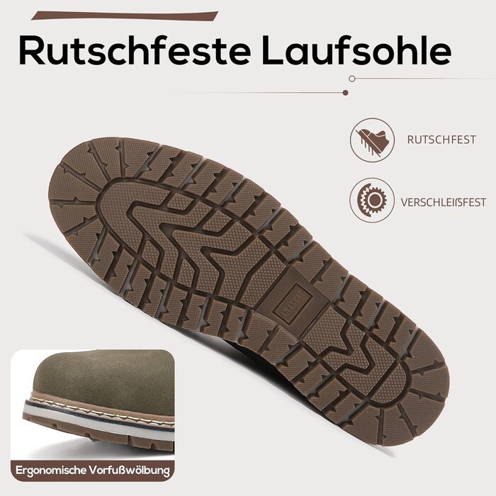 Чоловічі зимові черевики ANALEAF - теплі, непромокаючі, з антиковзаючою підошвою, для прогулянок та походів, зелені, 43 EU