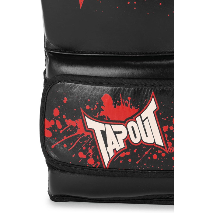Боксерські рукавички Tapout Rialto зі шкіри, чорні/екрю/червоні, 14 oz (1 пара)