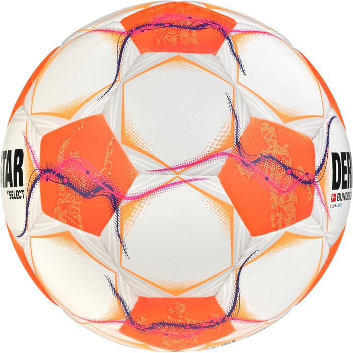 Футбольний м’яч Derbystar Bundesliga Club Light V24, розмір 4, біло-оранжево-рожевий, для юніорів, унісекс