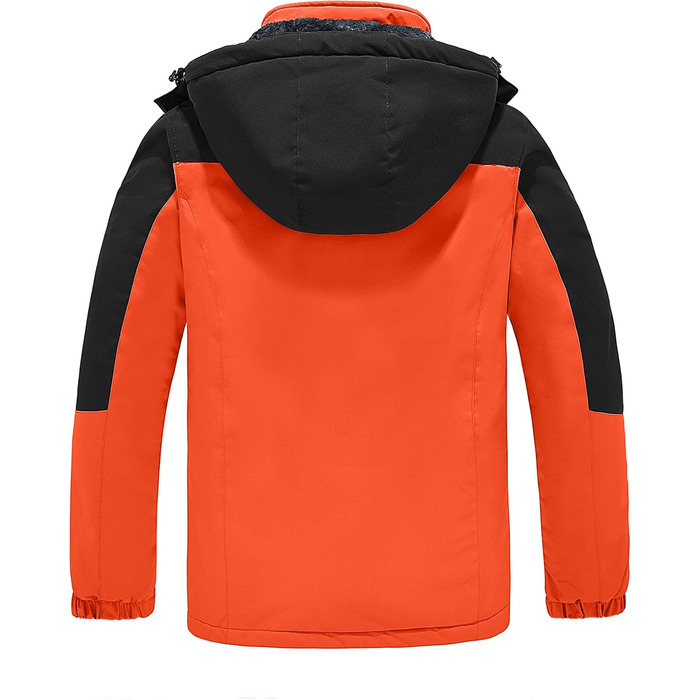 Чоловіча гірськолижна куртка Wantdo - тепла флісова, водонепроникна, дихаюча, з капюшоном, вітрозахисна, для активного відпочинку (Помаранчевий, M)