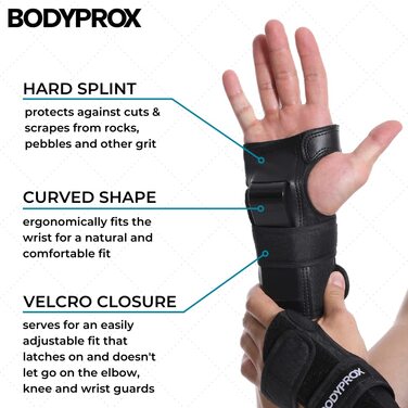 Комплект захисту BODYPROX: наколінники, налокітники, захист зап'ясть для роликів, скейтборду, BMX, розмір M