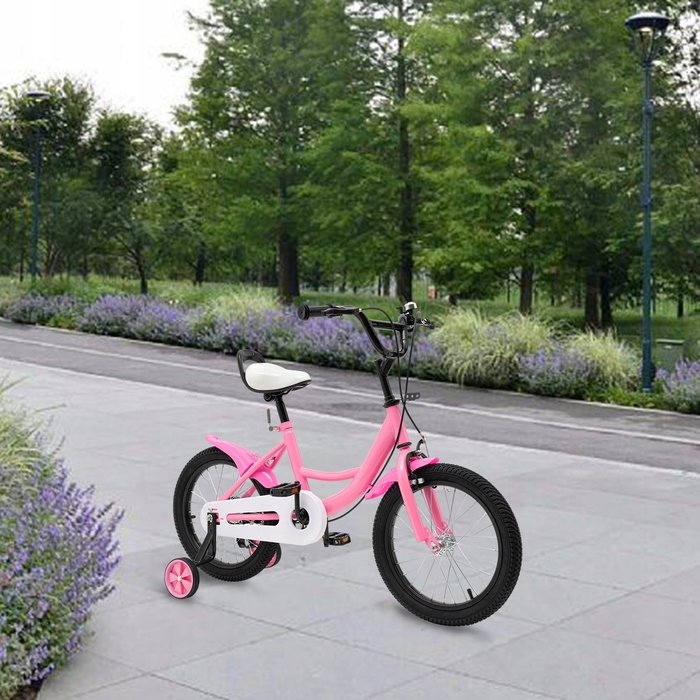 Рожевий дитячий гірський велосипед, 16 дюймів, для дітей 5-8 років