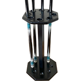 Стійка для більярдних київ GACCO BILLIARDS на 8 київ, аксесуар для більярдного столу, дерев'яний підсвічник, чорний колір