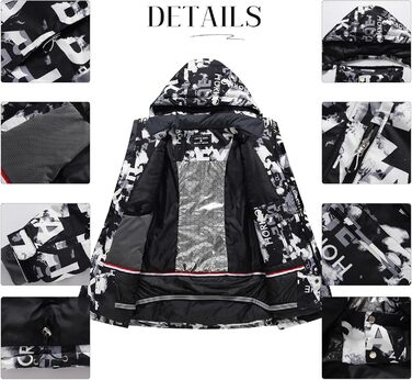 Сніговий костюм чоловічий HOUZONIY (L, 434+Schwarz) - водонепроникний, 2-частинний