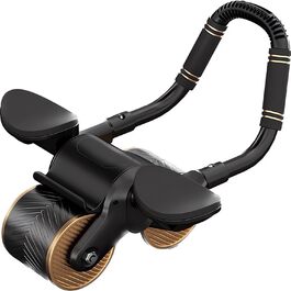 Ролер для пресу AouiSton з автоматичним пружним поверненням та подвійними колесами, чорно-золотий