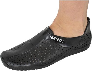 Seac SoftGummischuhe: унісекс, для плавання, пляжу, басейну та відпочинку (45/46 EU, чорний)