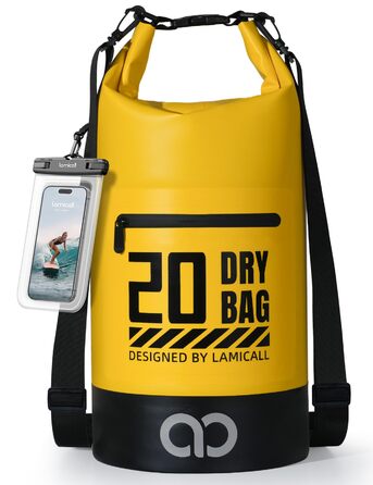 Водонепроникний рюкзак-сумка Lamicall Dry Bag 5/10/20/30/40L - міцний, стійкий до подряпин, для водного спорту, пляжу, подорожей