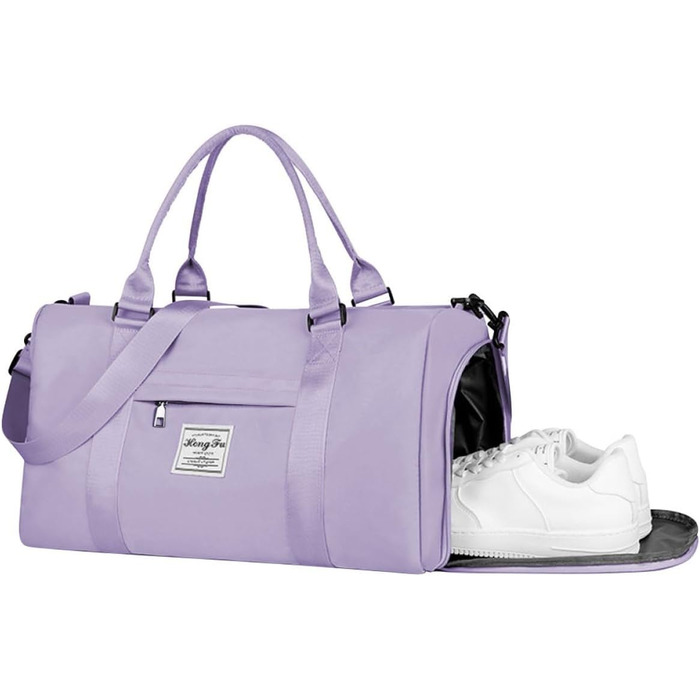 Спортивна сумка Flintronic: дорожня сумка, валіза-мішок з відділенням для взуття та мокрих речей, водонепроникна, для подорожей та спорту, чорна (#4 світло-фіолетовий)