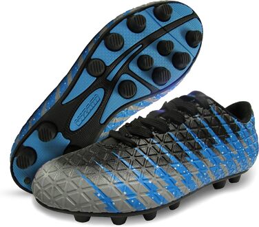 Дитячі футбольні бутси Vizari FG | Бутси для футболу для хлопчиків та дівчаток | Outdoor Soccer Cleats | Біло-чорно-срібні (38 EU)