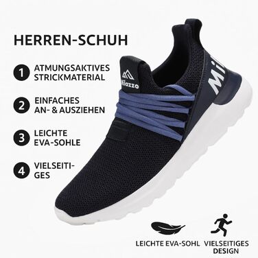 Чоловічі кросівки Milazzo – спортивне взуття для бігу та тренувань. Зручні, дихаючі, з антиковзкою підошвою. Розмір 40 EU, колір блакитний