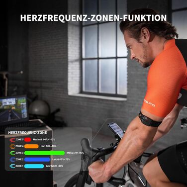 Пульсометр COOSPO HW9 з Bluetooth ANT+ та LED-сенсором, водонепроникний IP67, сумісний з Polar, Wahoo, Garmin, Zwift, Elite, HRV. Чорний