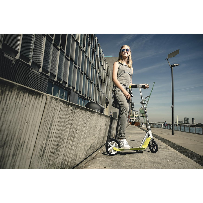 Самокат HUDORA Big Wheel 180, складаний міський, зелений, модель 14745