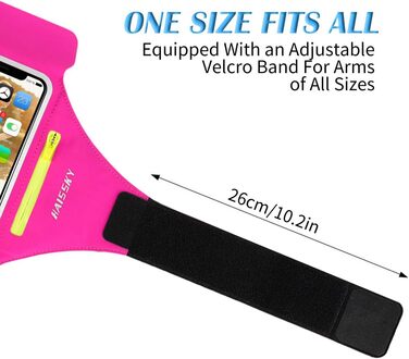 Спортивний браслет для телефону Guzack Universal: для iPhone, Samsung, Huawei, Xiaomi (до 6.9'), темно-синій/сливовий