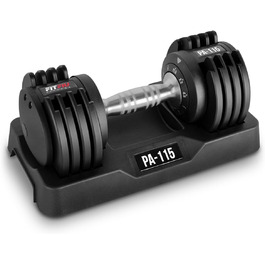 Регульована гантеля FITFIU Fitness PA-115 2,3–11,5 кг для силових тренувань, змінна вага